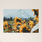 Mt. Hood Sunflower Field Welcome Mat Gallery Image 1