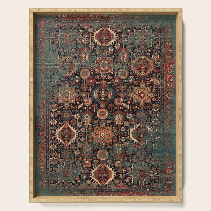 Vintage Traditional Moroccan Rug Serving Tray Gallery Image 1