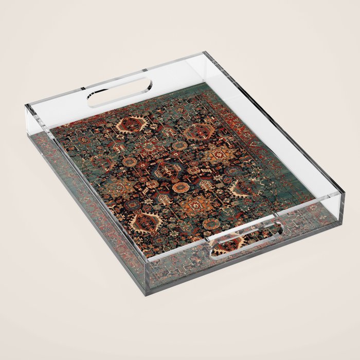 Vintage Traditional Moroccan Rug Acrylic Tray Gallery Image 1