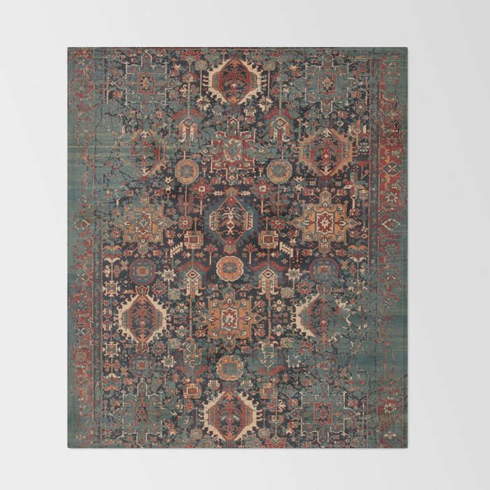 Vintage Traditional Moroccan Rug Throw Blanket Gallery Image 2
