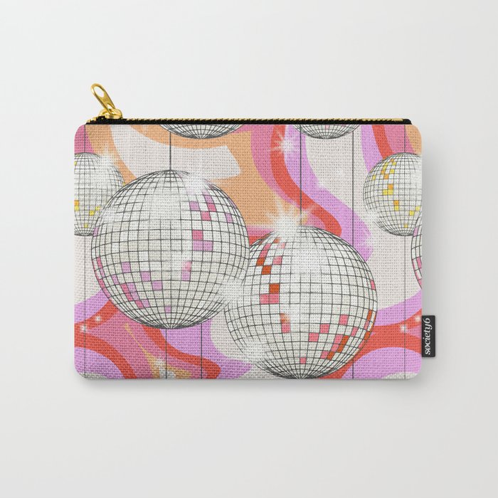 Groovy Party disco ball pink Carry All Pouch Gallery Image 1