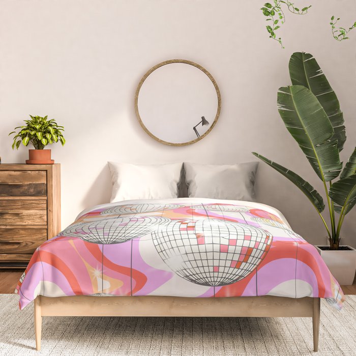 Groovy Party disco ball pink Comforter Gallery Image 3