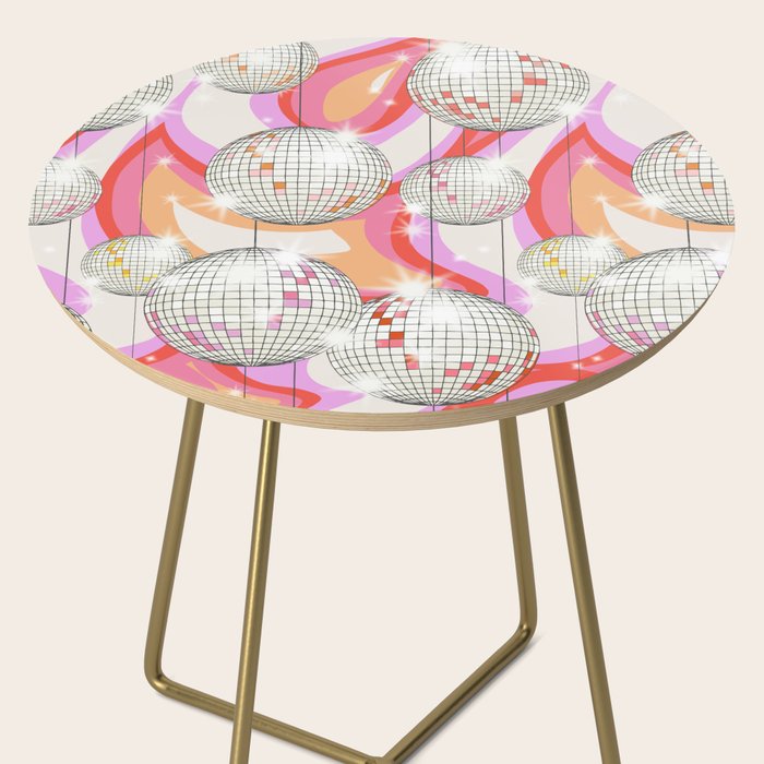 Groovy Party disco ball pink Side Table Gallery Image 2