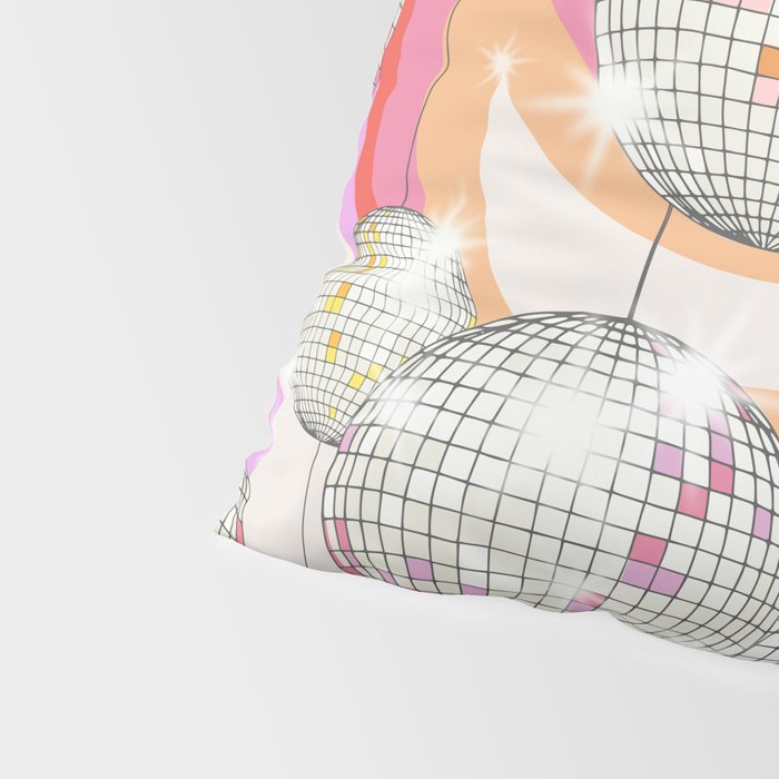 Groovy Party disco ball pink Pillow Sham Gallery Image 4