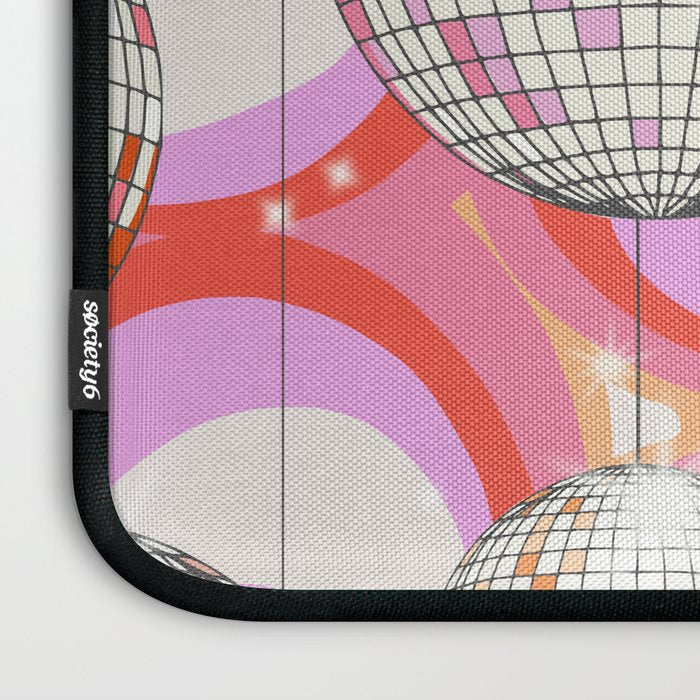Groovy Party disco ball pink Laptop Sleeve Gallery Image 3