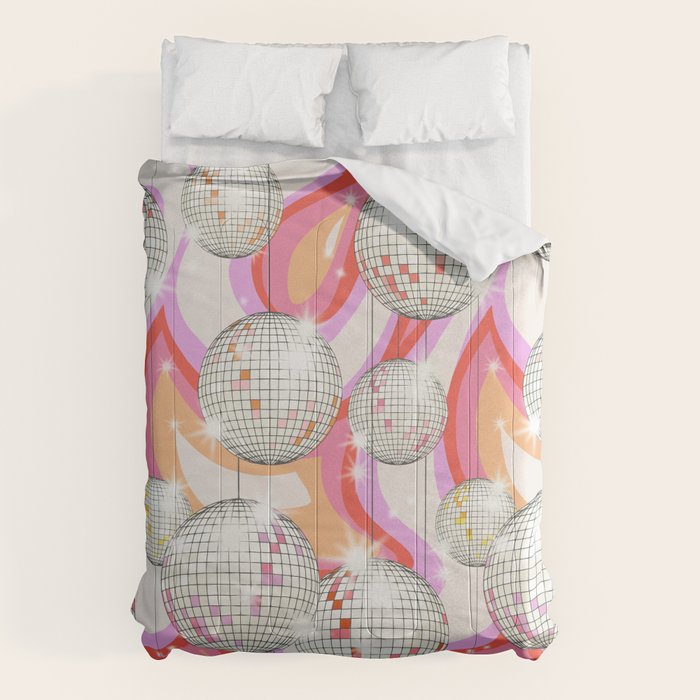 Groovy Party disco ball pink Comforter Gallery Image 6