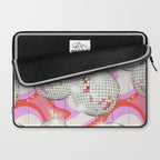 Groovy Party disco ball pink Laptop Sleeve Gallery Image 2