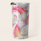 Groovy Party disco ball pink Travel Mug Gallery Image 3