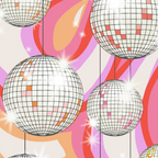 Groovy Party disco ball pink Coffee Mug Gallery Image 2