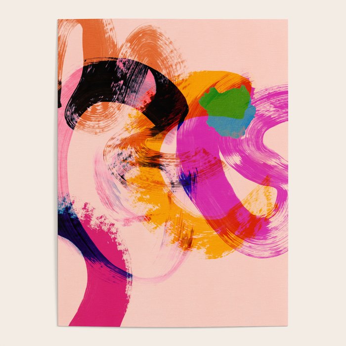 brush strokes abstract 2 Poster Gallery Image 1