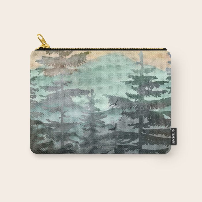 Pine Trees Carry All Pouch Gallery Image 1