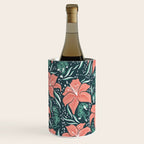 Tigers & Tiger Lilies - Teal & Rose Wine Chiller Gallery Image 1