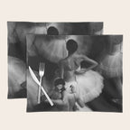 Ballerinas getting ready for the big performance black and white photograph - photographs Placemat Gallery Image 1