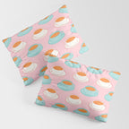 Colorful retro coffee cup art pattern Pillow Sham Gallery Image 3