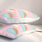 Colorful retro coffee cup art pattern Pillow Sham Gallery Image 3