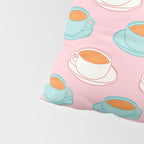 Colorful retro coffee cup art pattern Pillow Sham Gallery Image 4