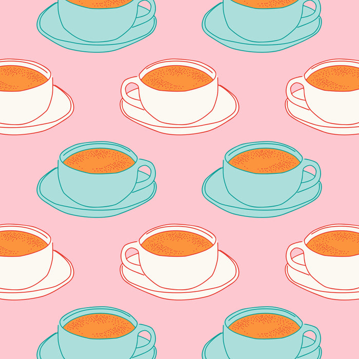 Colorful retro coffee cup art pattern Coffee Mug Gallery Image 2