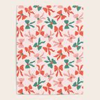Playful Scattered Coquette Bows Festive Green Red and Pink Poster Gallery Image 4