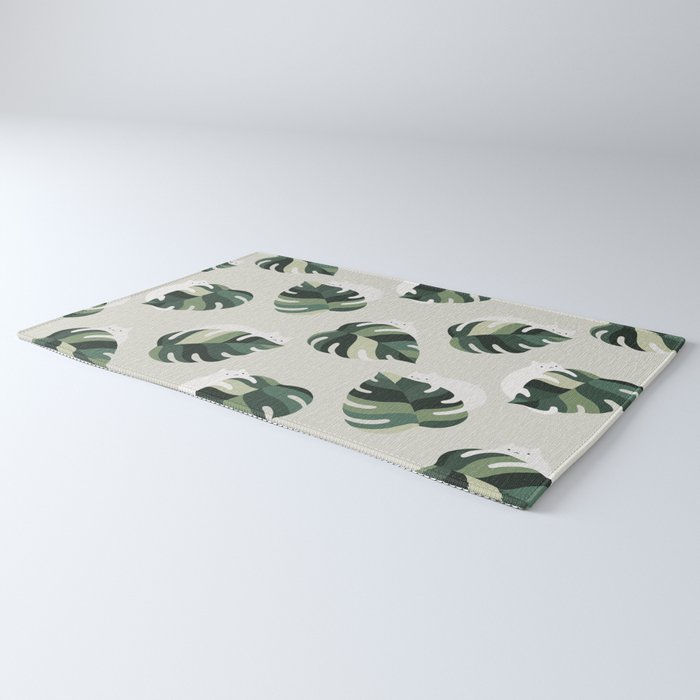 Cat and Plant Pattern 3 Rug Gallery Image 3