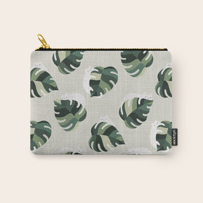 Cat and Plant Pattern 3 Carry All Pouch Gallery Image 1