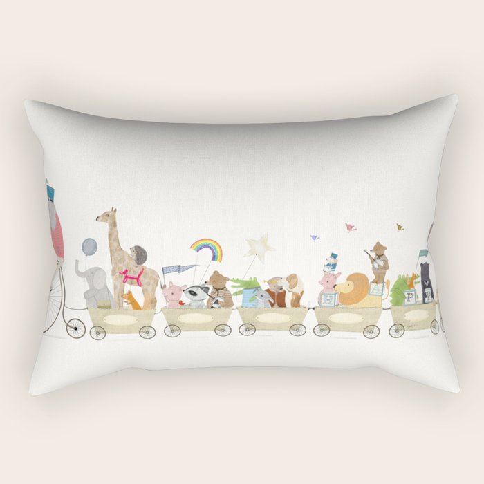 the happy parade Rectangular Pillow