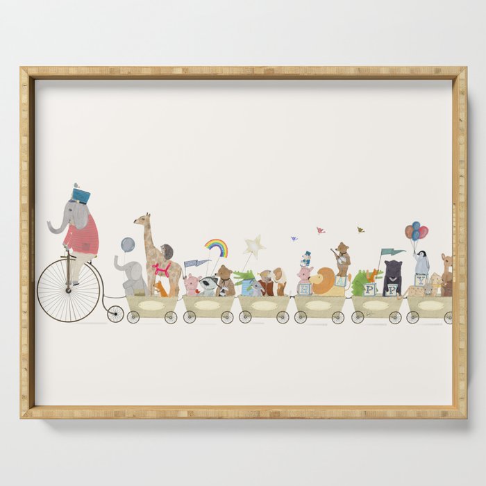 the happy parade Serving Tray Gallery Image 1