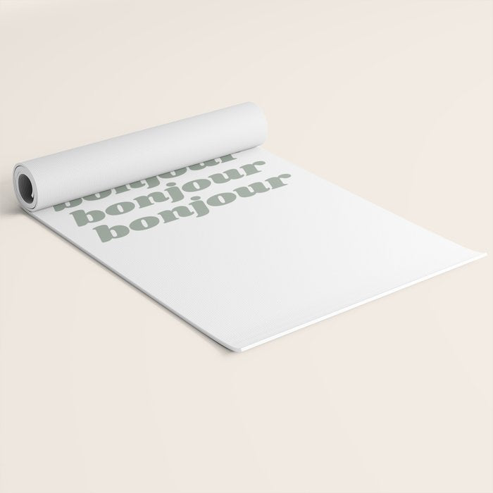 Bonjour in Pretty Pastels Yoga Mat Gallery Image 2