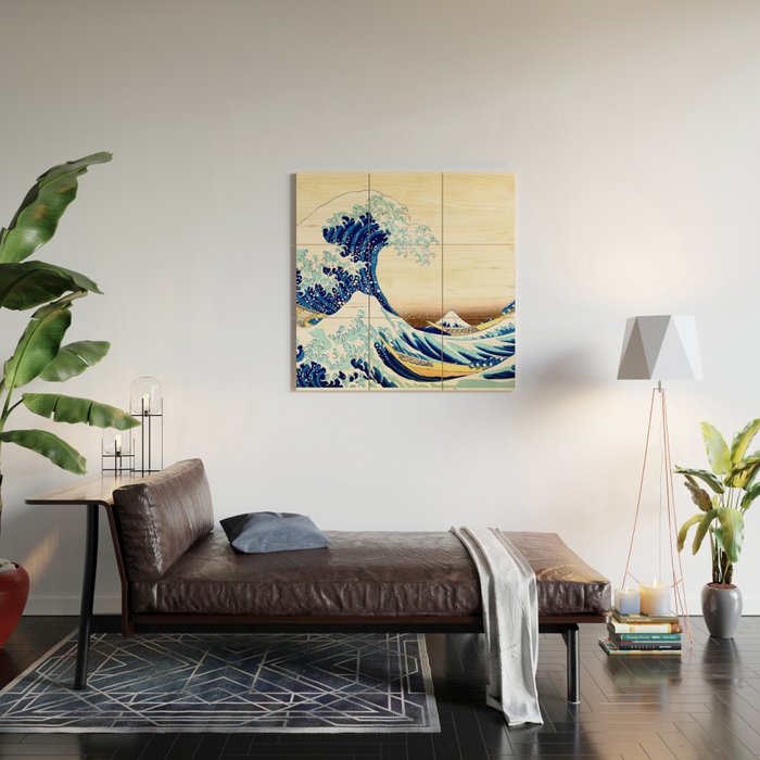 The Great Wave off KanagawA Wood Wall Art Gallery Image 2