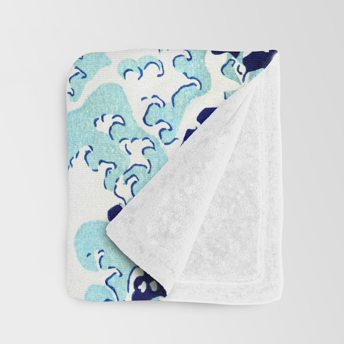 The Great Wave off KanagawA Throw Blanket Gallery Image 3