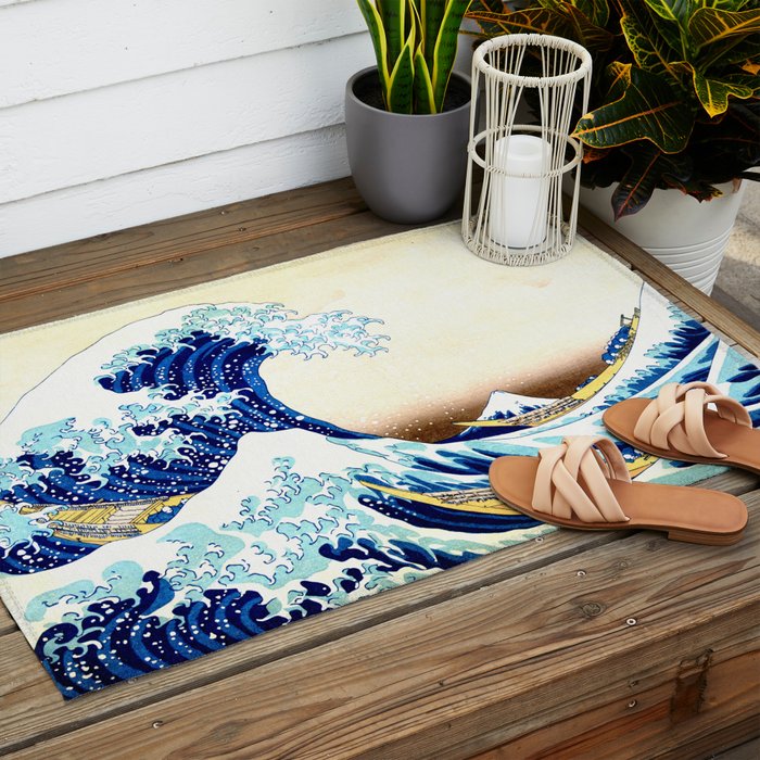The Great Wave off KanagawA Outdoor Rug Gallery Image 2