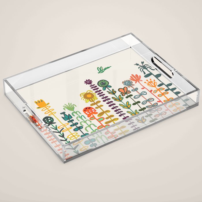 Happy garden Acrylic Tray Gallery Image 1