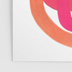 Modern Mid Century Fun Colorful Abstract Minimalist Painting Ombre Yellow Magenta Infinity Circles Poster Gallery Image 3