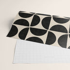 Half Moons in Black + Cream Wrapping Paper Gallery Image 2