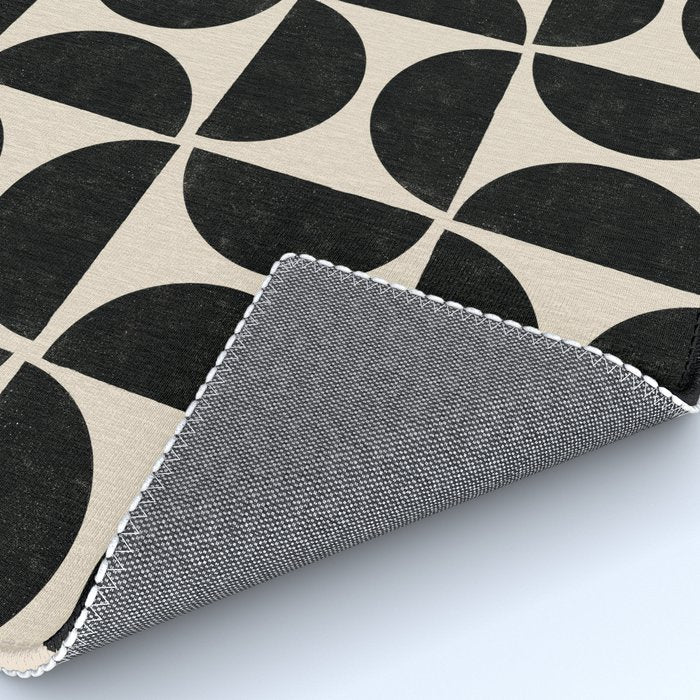 Half Moons in Black + Cream Rug Gallery Image 4