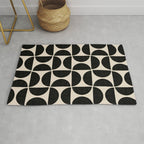 Half Moons in Black + Cream Rug Gallery Image 1