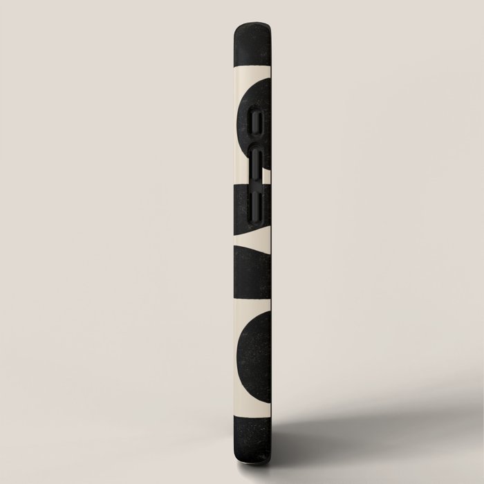 Half Moons in Black + Cream iPhone Case Gallery Image 2