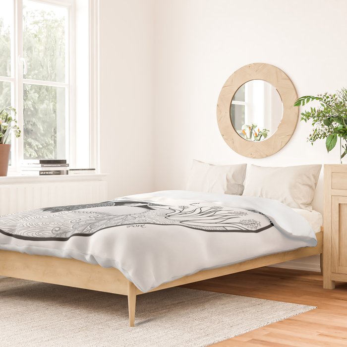 Black Swan and Moonlark Duvet Cover Gallery Image 2