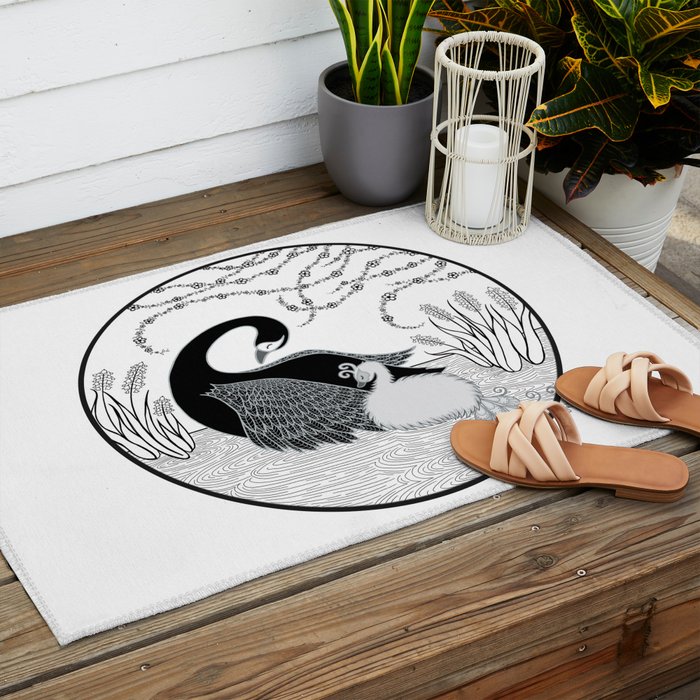 Black Swan and Moonlark Outdoor Rug Gallery Image 2