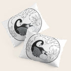 Black Swan and Moonlark Pillow Sham Gallery Image 3