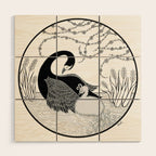 Black Swan and Moonlark Wood Wall Art Gallery Image 1