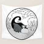 Black Swan and Moonlark Wall Tapestry Gallery Image 4