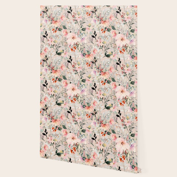 Cottagecore Summer Watercolor Floral Prints Wallpaper Gallery Image 2