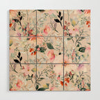 Cottagecore Summer Watercolor Floral Prints Wood Wall Art Gallery Image 1