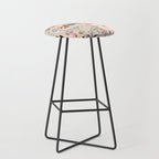 Cottagecore Summer Watercolor Floral Prints Stool Gallery Image 1