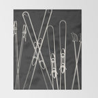 Minimal Skis 1 Throw Blanket Gallery Image 2