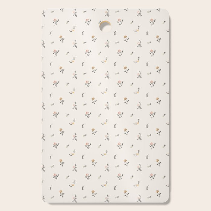 Sweet Pea Ditsy Floral - Pink, Charcoal, Mustard, Sage Cutting Board Gallery Image 1