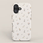 Sweet Pea Ditsy Floral - Pink, Charcoal, Mustard, Sage iPhone Case Gallery Image 1