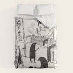 Takoyaki cat Duvet Cover Gallery Image 6