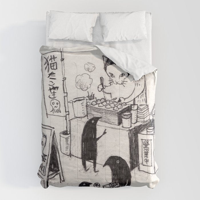 Takoyaki cat Comforter Gallery Image 6