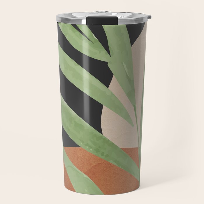 Tropical Leaves 6 Travel Mug Gallery Image 1